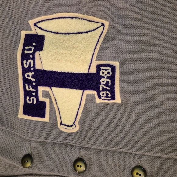 DehenKnittingCo.varsity SweaterSz.42. Date1979/1981. SFASU.VintageCollege(#1835) - Picture 11 of 11